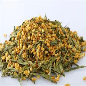 유기 녹차 유기 일본 차 냄새 sencha 불에 구워진 밥 차 이른 봄 Genmaicha