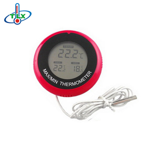 Petite taille ronde numérique chambre thermomètre hygromètre max min thermomètre - Product Image 1