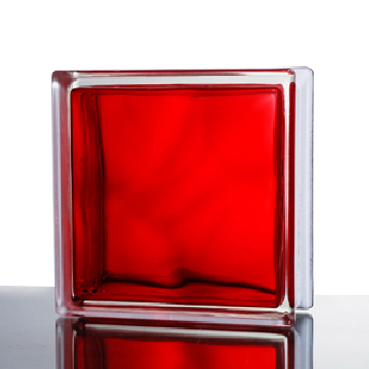 Полый дешевый цветной квадратный прозрачный художественный стеклянный блок