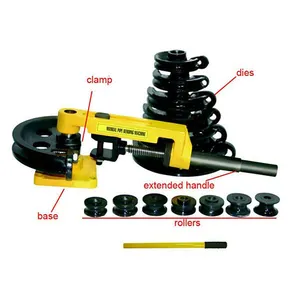 Mesin benok pipa Manual portabel, alat tangan tabung penggulung peralatan tabung Hydraulic Ulis Set Kit 0.8-2.0 27kg SWG-25