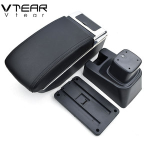 Vtear Elegante Bracciolo Anteriore per Auto in ABS e Pelle PU con Vano Portaoggetti, USB e Portabicchieri, Accessori Interni per Suzuki <span class=keywords><strong>SX4</strong></span> 2013-2021 - Product Image 6