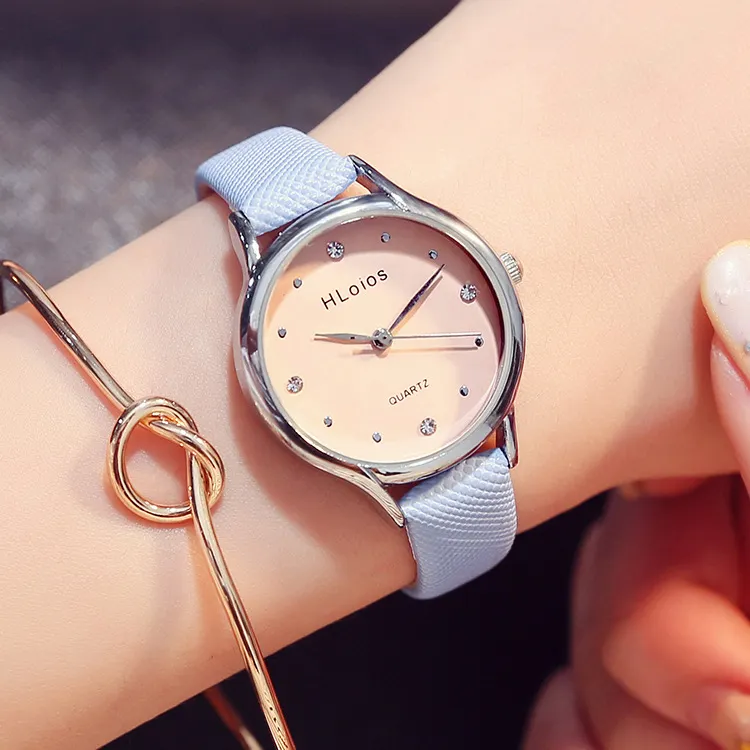 >>>Diamond Bracelet Watches Women Fashion PU Leather Wristwatch Leather Quartz Watch For Woman
