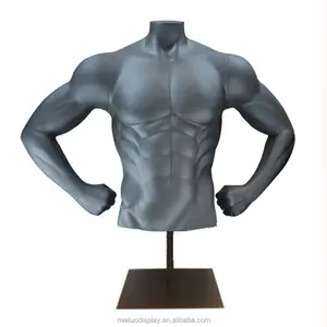 Grigio opaco forte maschio muscolare superiore del corpo torso mannequin