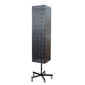 Supermarket metal perforated back display shelf store display stand retail storage rack