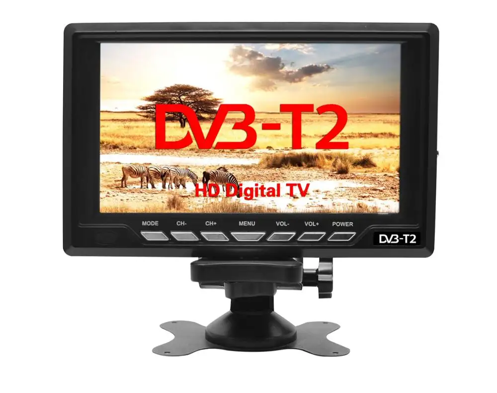 ポータブルFreeview DVB-T2 TV 7 "、USB TVチューナー/DVB-Tテレビ/DABラジオ/SD/4K用エアリアル付き