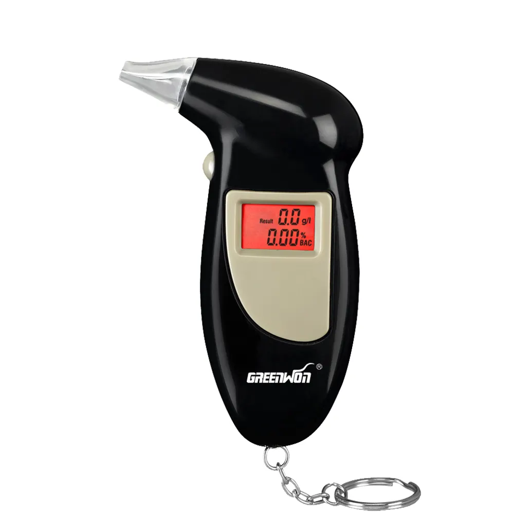 Ahkuci breath Alcohol Tester Digitale A CRISTALLI LIQUIDI Display Catena Chiave Etilometro Alcohol r Etilometro Digitale 68 s