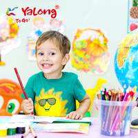 Yalong Offre Spéciale : Crayons de Couleur Triangle en Bois de Peuplier Naturel et Doux, 12/18/24 Couleurs, pour Étudiants et Enfants