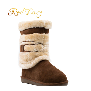 Pelliccia Albero Marrone Mucca Tomaia In Pelle Scamosciata Caldo <span class=keywords><strong>Stivali</strong></span> <span class=keywords><strong>Da</strong></span> <span class=keywords><strong>Neve</strong></span> Della Caviglia per Le Donne - Product Image 2