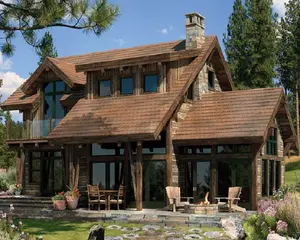 Maison de villa en bois préfabriquée bon marché