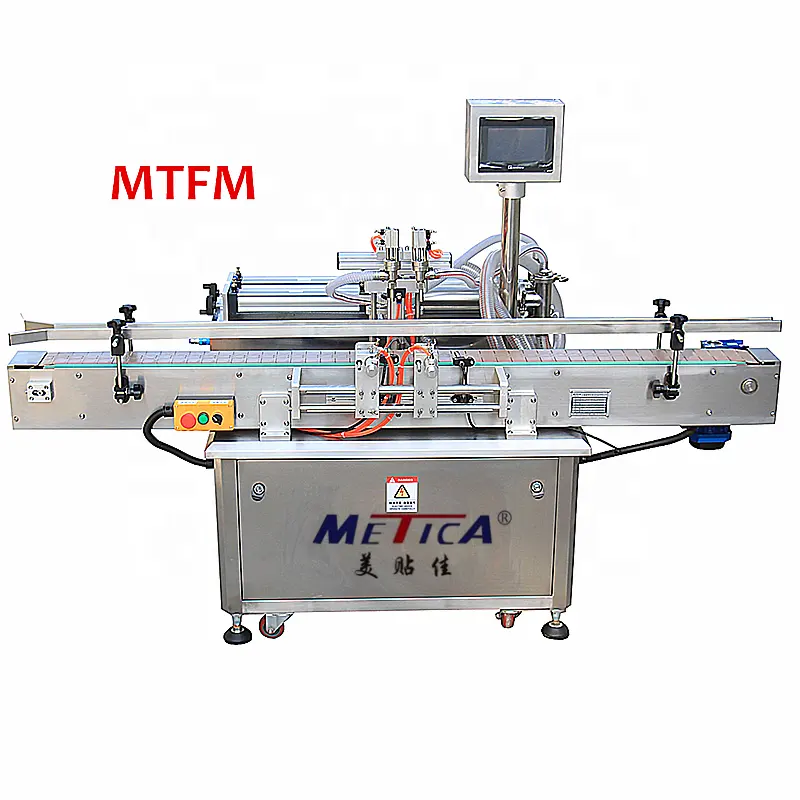 الصين الصانع MTFM-1000 التلقائي اسطوانة الهواء الهوائية اثنين من فوهات آلة تعبئة المنظفات
