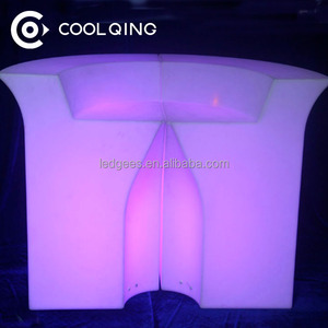 Alta Qualidade Plástico PE Material Interior Cor Mutável Moderno Led iluminado <span class=keywords><strong>Bar</strong></span> <span class=keywords><strong>Counter</strong></span>