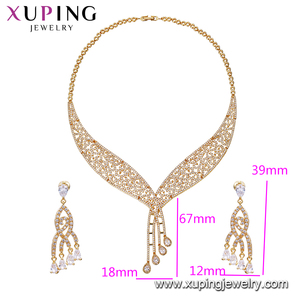 64629 Xuping Mode China Schmuck Lieferant 18K Charming CZ <span class=keywords><strong>Gold</strong></span> Schmuck <span class=keywords><strong>Set</strong></span> 2017 beste verkauf produkte - Product Image 2