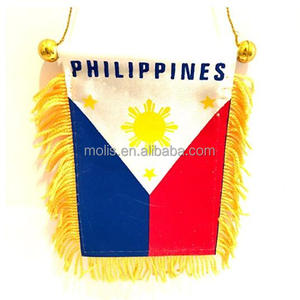 Giá rẻ <span class=keywords><strong>Mini</strong></span> Philippines filipino ô tô gương Cờ Treo Cờ hiệu với rìa - Product Image 2