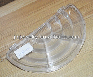 10 compartment moom shaped plastic storage box for beads
