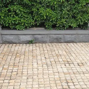 Hot Sale Cheap Driveway Yellow Grey Granite Tiles Cube Paving Stone Outdoor Arc Cube Stone And Small Cobblestone