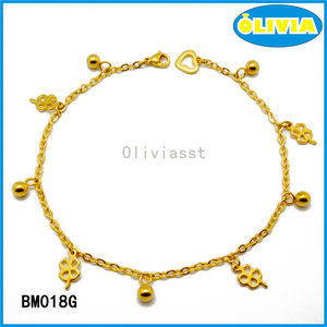 Venta caliente de moda de las mujeres accesorios de la joyería ajustable simple pulsera de oro - Product Image 1