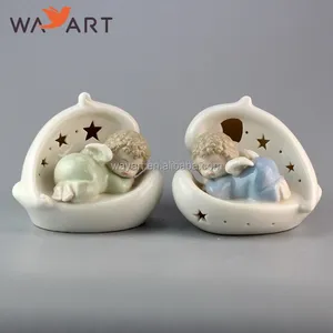 BSCI New Design Cute Sleeping Ceramic Baby Angel for Gift