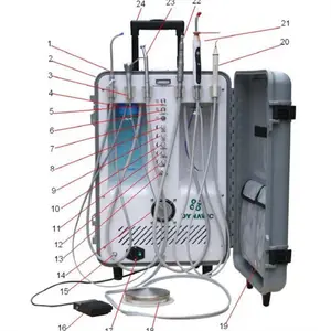 Draagbare Dental Unit Met Ultrasone Scaler LED Curing Light