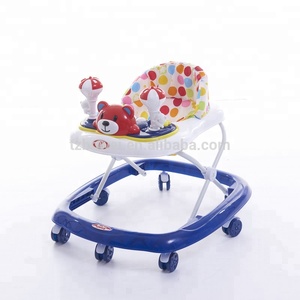 Bebek yürüteci sandalye ucuz haddeleme döner ile gölgelik ve itme çubuğu ile kaya büyük bebek yürüteci - Product Image 6