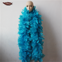 Boa en plumes de dinde noir, 200 grammes, 1 pièce, bon marché, décoration tissu pour spectacle de danse, vente en gros