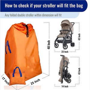 Bolsa de control de puerta extra grande ultraduradera para cochecito individual o doble con bolsa para viajes en <span class=keywords><strong>avión</strong></span> amigable - Product Image 2