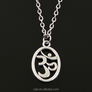 Aleación <span class=keywords><strong>de</strong></span> los encantos <span class=keywords><strong>de</strong></span> la yoga <span class=keywords><strong>om</strong></span> plata yoga <span class=keywords><strong>om</strong></span> collar colgante collar joyería <span class=keywords><strong>de</strong></span> moda - Product Image 2
