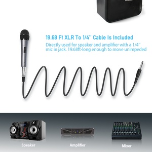 Microfono vocale cardioide professionale con cavo XLR da 19,68 piedi <span class=keywords><strong>mike</strong></span> per microfono Karaoke dinamico Karaoke - Product Image 4