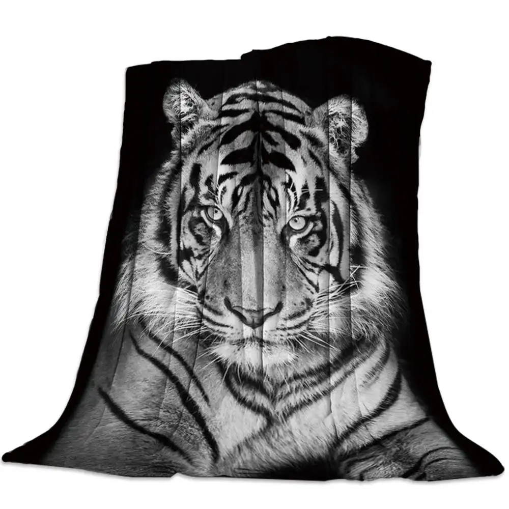 Cool Animal Tiger Printing Super Comforter Blanket For Adult Home Warm Blanket