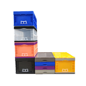 High quality color plastic hot plastic storage box Material PP collapsible plastic collapsible storage container crates