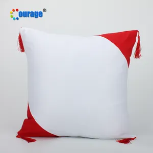 42*42Cm Sarung Bantal Lempar Kosong Sublimasi Sudut Warna untuk Dekorasi