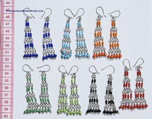 Pendientes colgantes de plata de alpaca artesanales peruanos hechos a mano para mujer, Pendientes colgantes informales/deportivos, ideales para regalos, venta al por mayor - Product Image 2