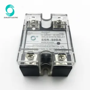 JGX-1D4860A SSR-60DA 60A 3V to 32V DC control 24V to 480V AC 1 phase ssr solid state relay