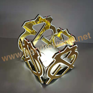 Glorificador led acrílico para botellas de vino, vitrina de exhibición para vino, 3 botellas - Product Image 1