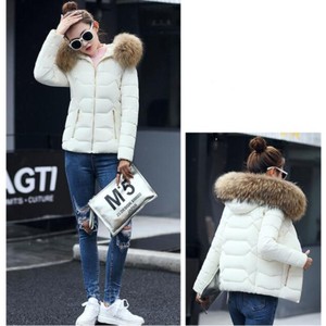 <span class=keywords><strong>Cappotto</strong></span> di inverno Delle Donne Slim Top Collo di <span class=keywords><strong>Pelliccia</strong></span> Giacche Invernali <span class=keywords><strong>Con</strong></span> Cappuccio Caldo Giù In Cotone Tuta Sportiva Femminile Parka Zip di Colore Solido - Product Image 4