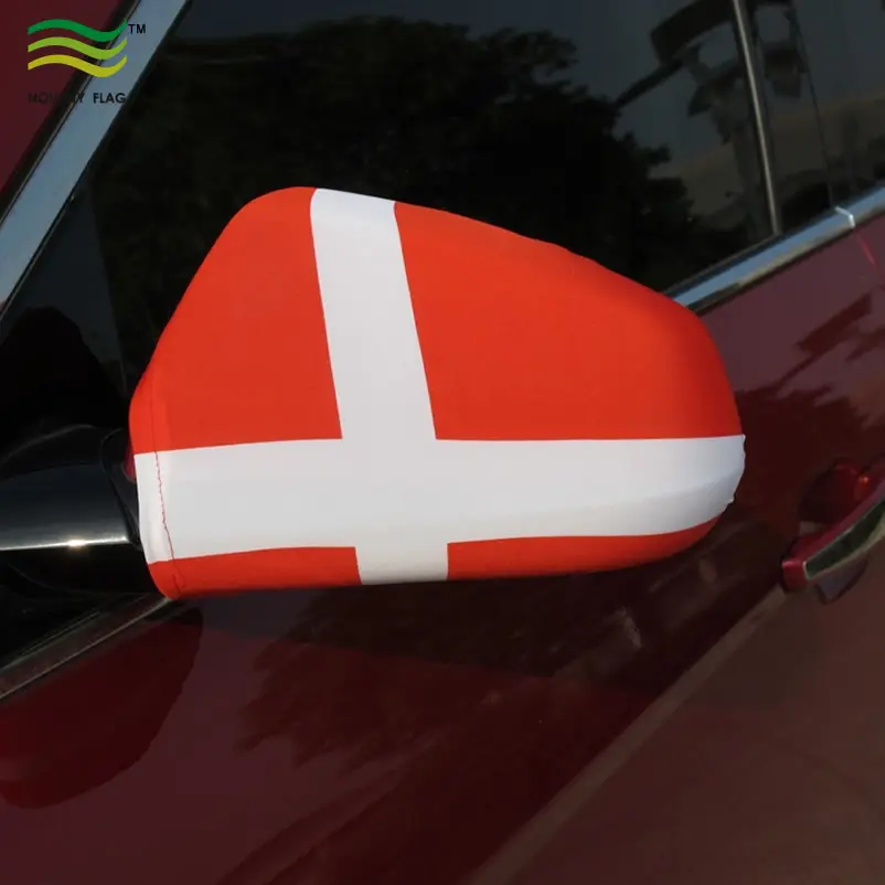 Danimarka bayrağı dikiz araba ayna kapağı bayrağı