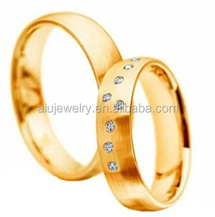 Joyería personalizada completa, venta al por mayor de anillos de boda de compromiso de oro 585 de alta calidad para mujeres, hombres y parejas