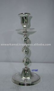 Venta caliente Soporte de vela decorativo para el hogar Meta Fancy Candle PillarSilver Candle Holder - Product Image 2