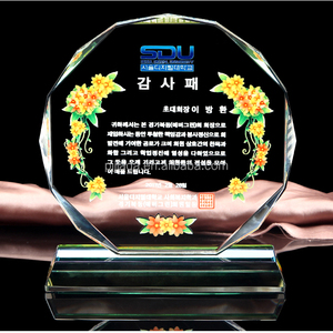 Trofeo de cristal K9 personalizado, forma redonda transparente, 3D, grabado en blanco, premios para regalo de recuerdo - Product Image 2