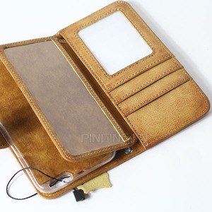 Prima de Estilo Retro Marco de Fotos Tarjeta de Crédito Titular de la Tarjeta Monedero de Cuero <span class=keywords><strong>Para</strong></span> el iphone 6 s Caso - Product Image 4