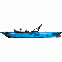 Kayak de pêche robuste à pédales pour une personne, 10 pieds, LLDPE, certifié CE, stabilité offshore, bateau pour pêcheurs, capacité de 140 kg, professionnel