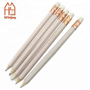 Рекламные короткие карандаши для гольфа HB 2B с ластиком с логотипом OEM, деревянный шестиугольный карандаш для школы, отеля, открытия - Product Image 5