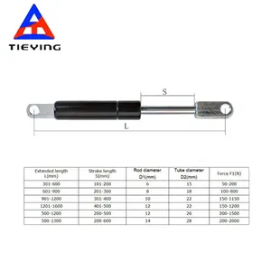 折りたたみ式壁ベッドフレームガスリフトサポート用IC-19ガススプリングストラット