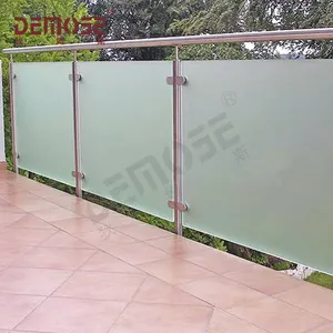 DEMOSE frosted dms b2132 outdoor tinted glass balcony balustrade flooring tempered glass fence panels