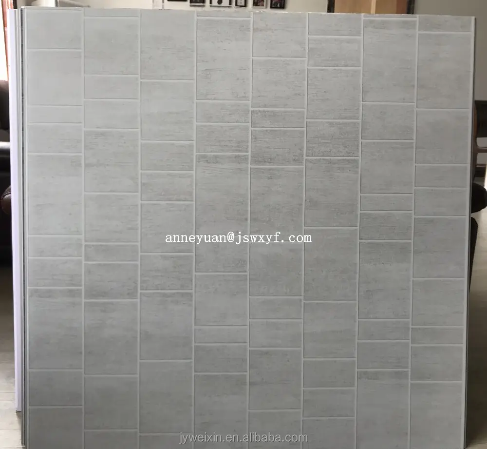 1m o 1,2 m baldosa gris de 3D pvc impermeable de la pared de la ducha revestimiento de panel para decoración de interiores