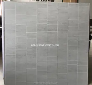 1m or 1.2m grey tile brick 3D waterproof pvc shower wall cladding panel for interior decoration