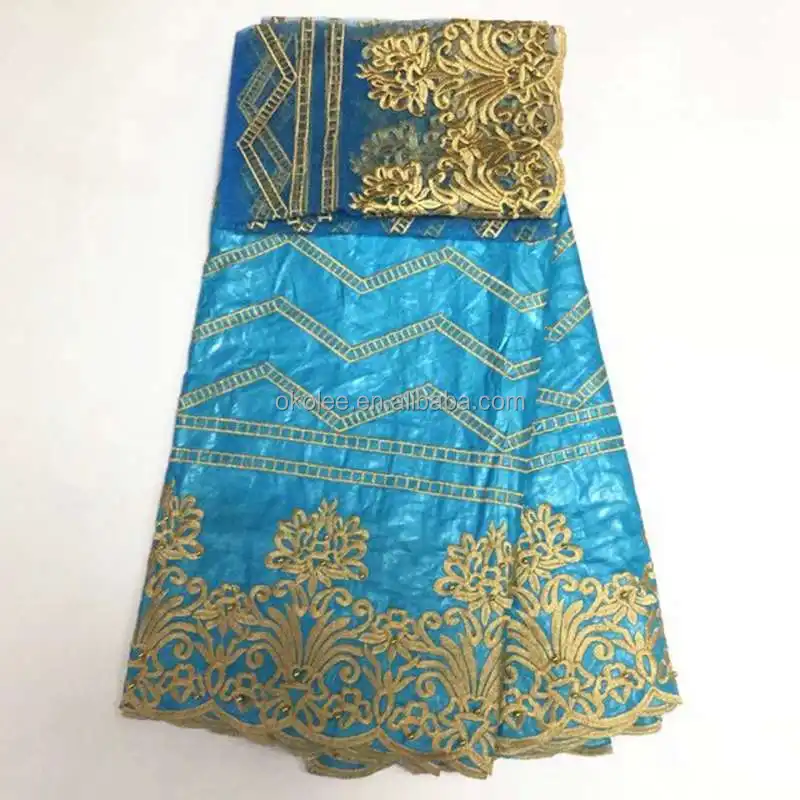 KF70081-10 Bazin Lace Material Factory Price African Bazin Clothing For Woman