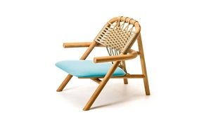 Đan mạch Dây Bằng Gỗ Dệt Unam Vườn Phòng Chờ Ghế - Product Image 6