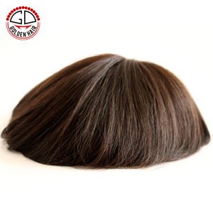 Piezas tejidas de cabello humano de encaje francés de alta calidad <span class=keywords><strong>para</strong></span> hombre negro - Product Image 6