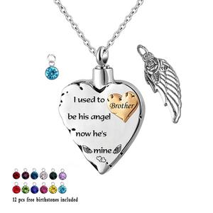 Yo solía ser su ángel ahora es mío fou encanto ala de angel cremación de la joyería regalo de Memorial collar con - Product Image 4