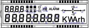 SMS1706 17 Digit Smart Energy Meter Custom 7 Segment LCD Modules